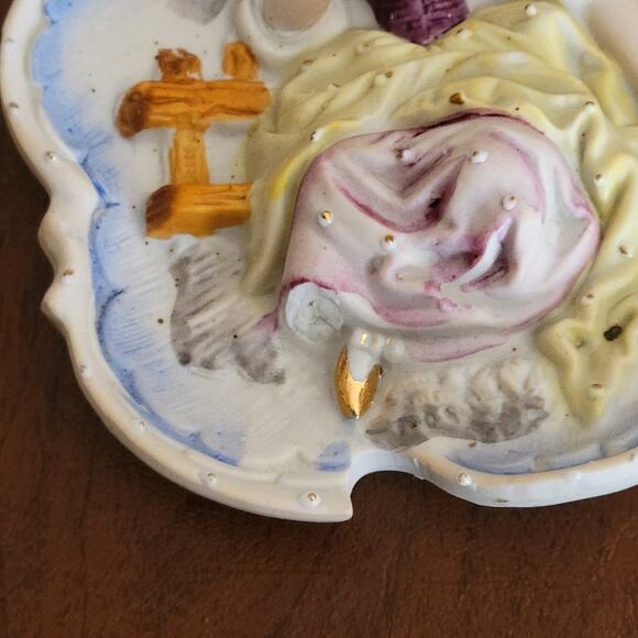 Vintage 3D Wall Art by Chase Victorian Lady Hand Painted Made in Japan - Picture 5 of 11